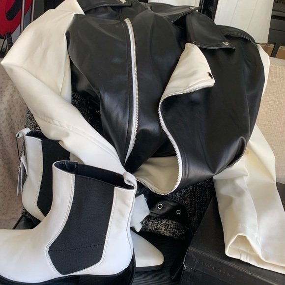 Zara white leather boots - Picture 7 of 9